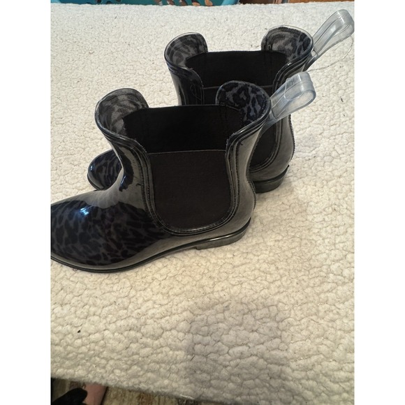 INC International Concepts Leopard Ankle Rain Booties - Picture 1 of 5